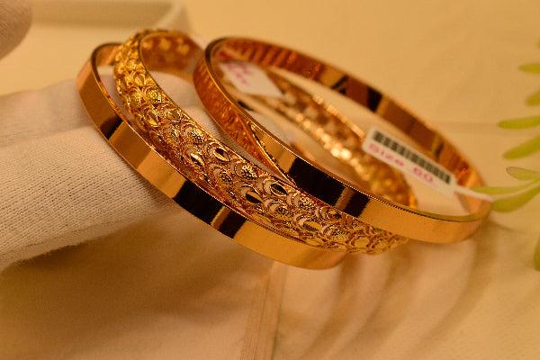 Gorgeous Design Gold Plated 3pc Bangle Set for Girls/Women