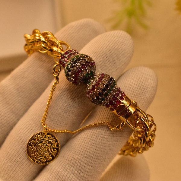 Dazzling Design Gold Plated Crystal Stones Bracelet for Girls/Women