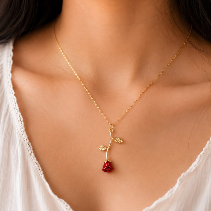 Dazzling Unique Folwer Design Gold Plated Pendant for Girls/Women