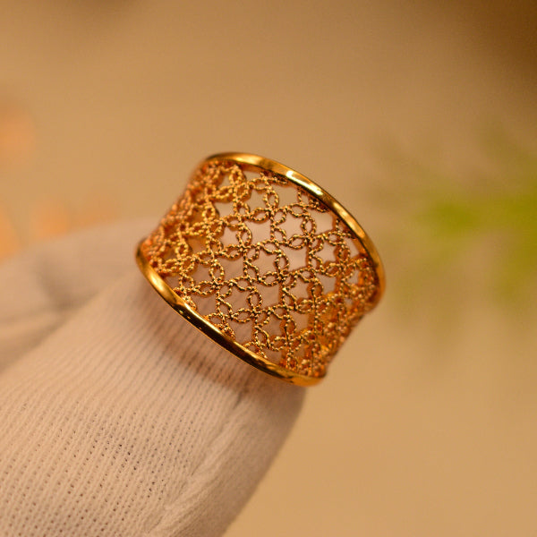 Fancy Unique Design Gold Plated Ring For Girls/Women