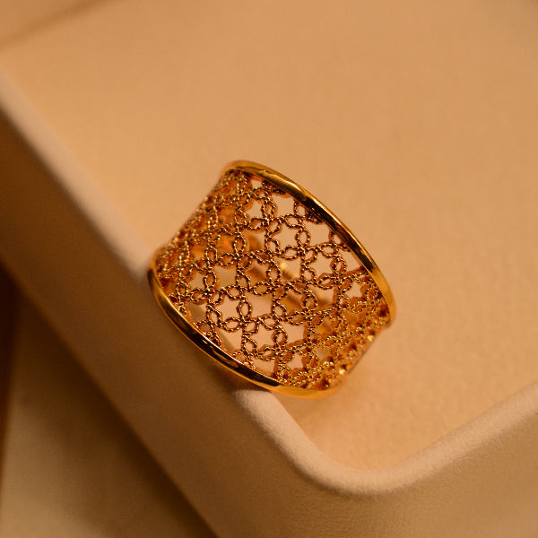 Fancy Unique Design Gold Plated Ring For Girls/Women
