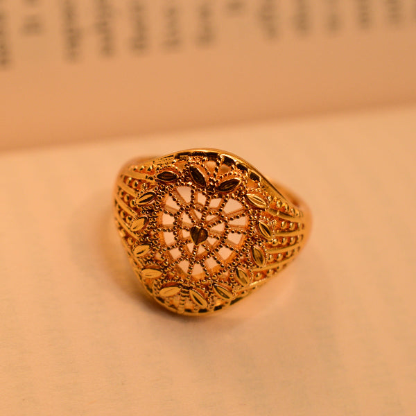 Dazzling Unique Design Gold Plated Ring For Girls/Women