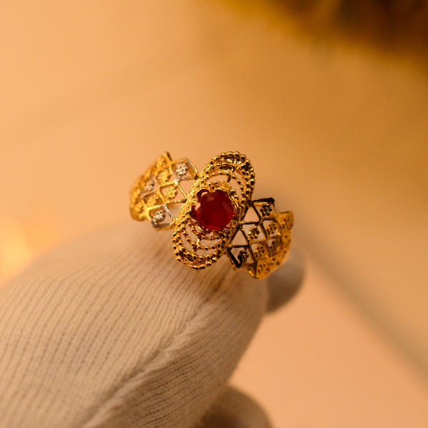 Rp ring weight 2 gram Gold Plated Ring Real Stone For Girls/Women