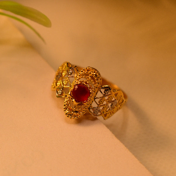 Rp ring weight 2 gram Gold Plated Ring Real Stone For Girls/Women