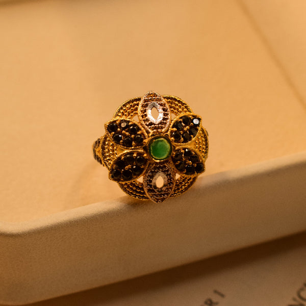 Dazzling Design Gold Plated Crystal Stones Ring For Girls/Women