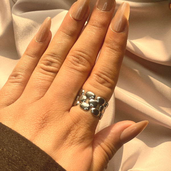 Sparkling Unique Design Silver Plated Ring For Girls/Women