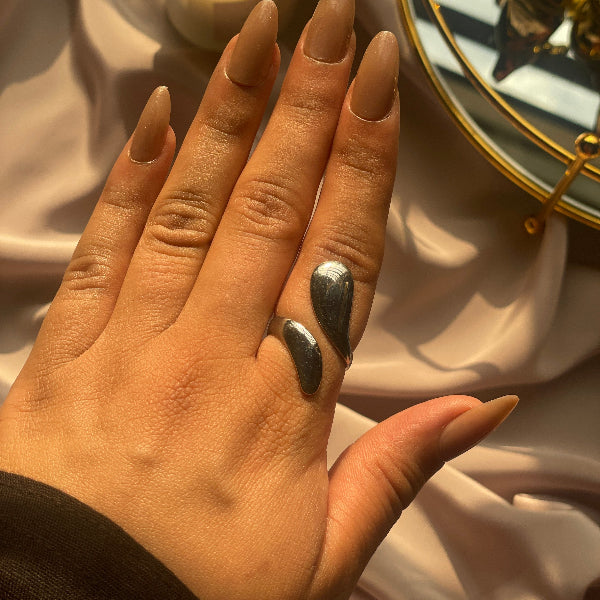 Elegant Unique Design Silver Plated Ring For Girls/Women