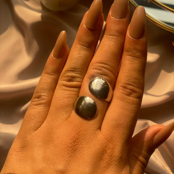 Fancy Unique Design Silver Plated Ring For Girls/Women