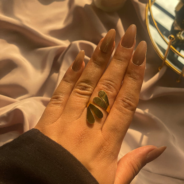 Elegant Unique Design Gold Plated Ring For Girls/Women