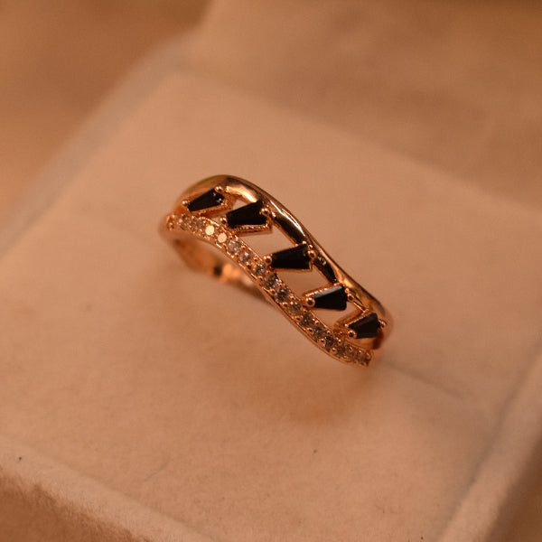 Fancy Unique Design Gold Plated Crystal Stones Ring For Girls/Women