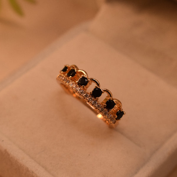 Dazzling Unique Design Gold Plated Crystal Stones Ring For Girls/Women