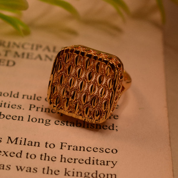 Fancy Unique Design Gold Plated Ring For Girls/Women