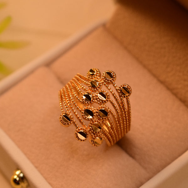 Gorgeous Unique Design Gold Plated Ring For Girls/Women