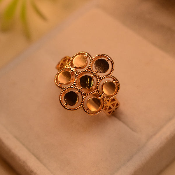 Dazzling Unique Design Gold Plated Ring For Girls/Women