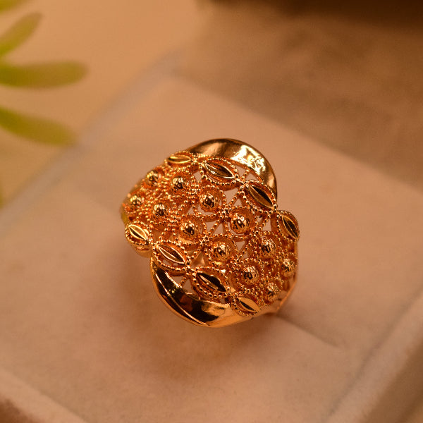 Fancy Unique Design Gold Plated Ring For Girls/Women