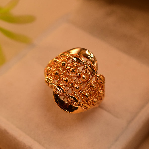 Fancy Unique Design Gold Plated Ring For Girls/Women