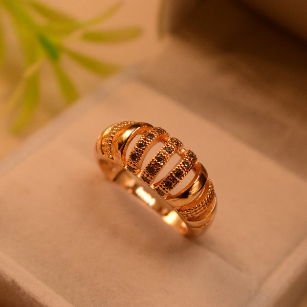 Gorgeous Design Gold Plated Crystal Stones Ring For Girls/Women