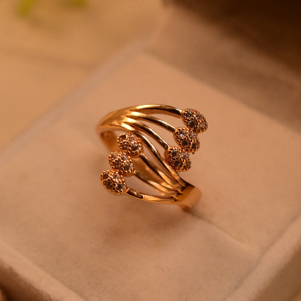 Charming Design Gold Plated Crystal Stones Ring For Girls/Women