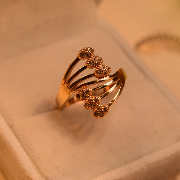 Charming Design Gold Plated Crystal Stones Ring For Girls/Women