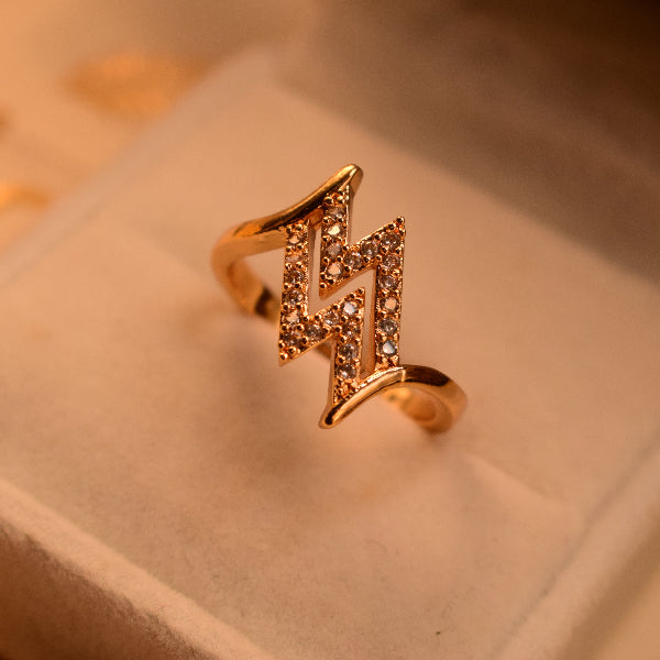 Dazzling Design Gold Plated Crystal Stones Ring For Girls/Women