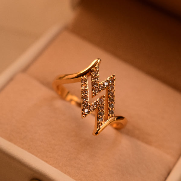 Dazzling Design Gold Plated Crystal Stones Ring For Girls/Women