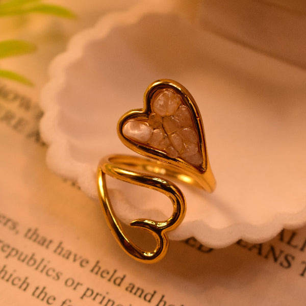 Elegant Design Gold Plated Crystal Stones Ring For Girls/Women