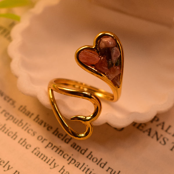 Elegant Design Gold Plated Crystal Stones Ring For Girls/Women