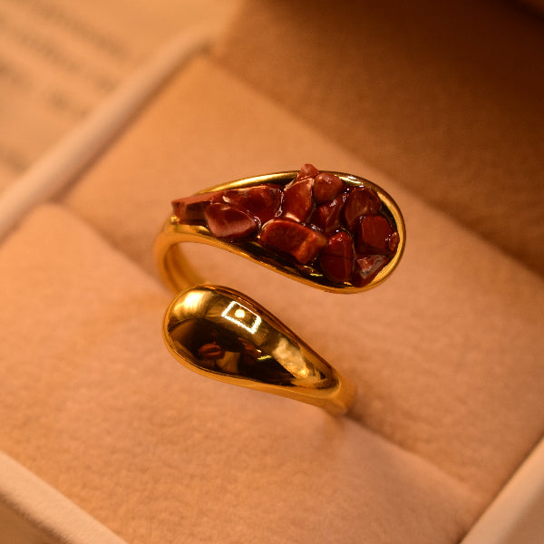 Beautiful Design Gold Plated Crystal Stones Ring For Girls/Women