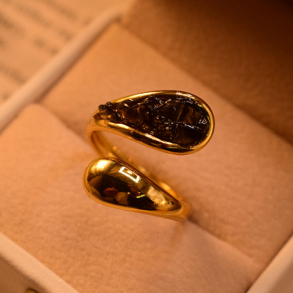 Beautiful Design Gold Plated Crystal Stones Ring For Girls/Women