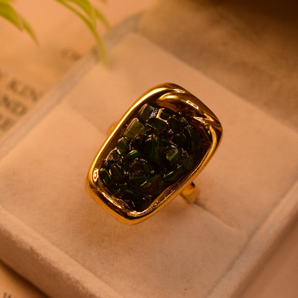 Gorgeous Design Gold Plated Crystal Stones Ring For Girls/Women
