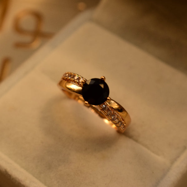 Beautiful Design Gold Plated Crystal Stones Ring For Girls/Women