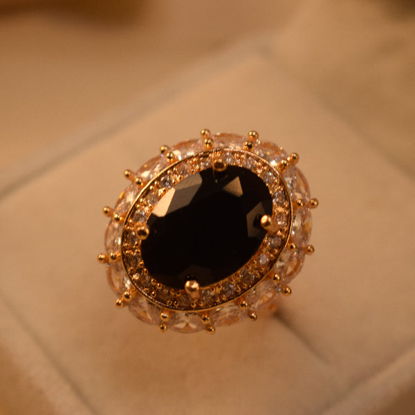 Beautiful Design Gold Plated Crystal Stones Ring For Girls/Women