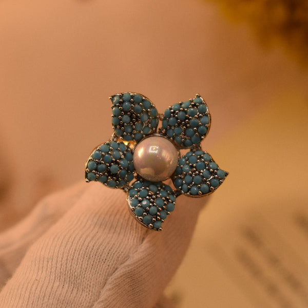 Charming Unique Design Gold Plated Crystal Stones Ring For Girls/Women