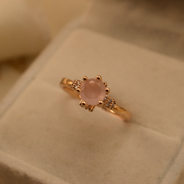 Elegant Unique Design Gold Plated Crystal Stones Ring For Girls/Women