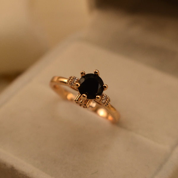 Elegant Unique Design Gold Plated Crystal Stones Ring For Girls/Women