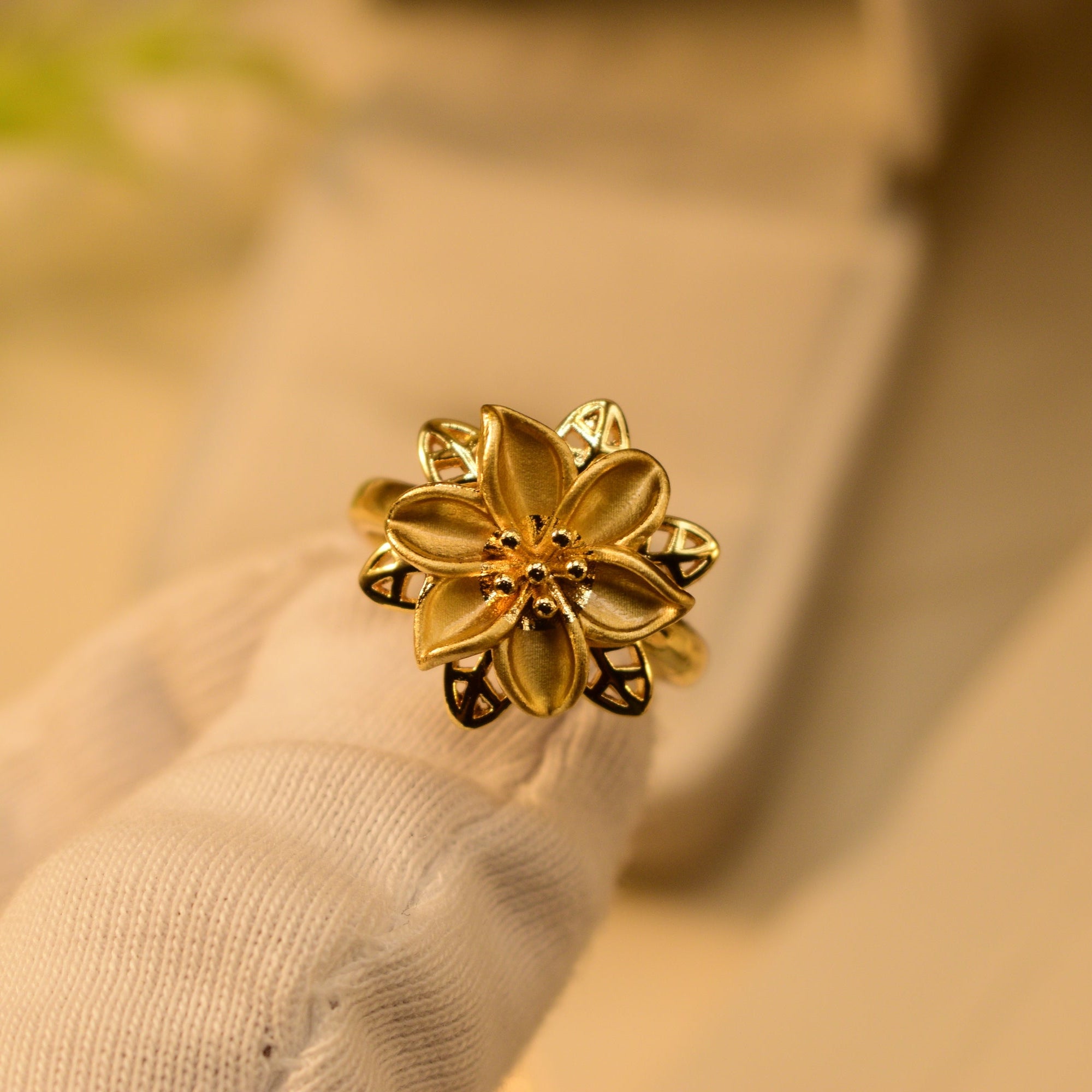Fancy Unique Design Gold Plated Ring For Girls/Women