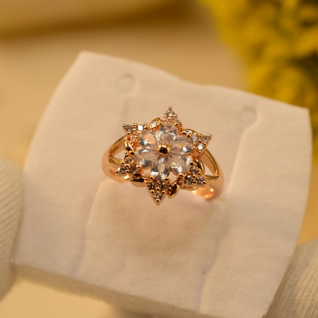 Elegant Design Real Stone Silver Ring for Girls/Women