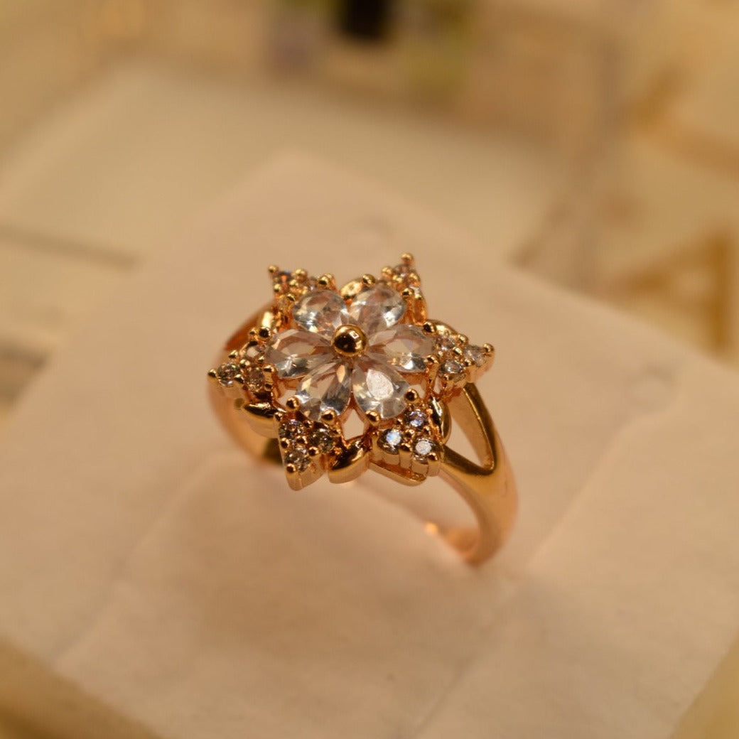 Elegant Design Real Stone Silver Ring for Girls/Women