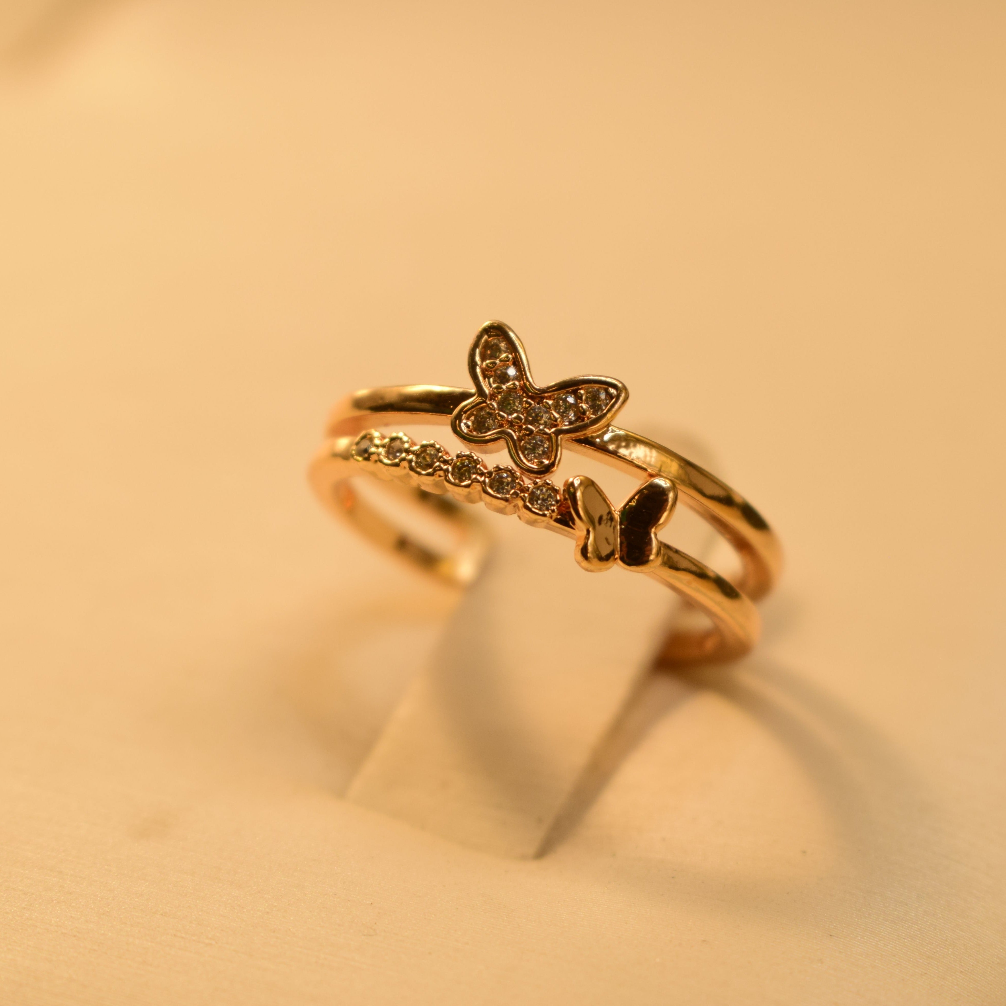 Unique Fancy Design Real Stone Ring for Girls/Women