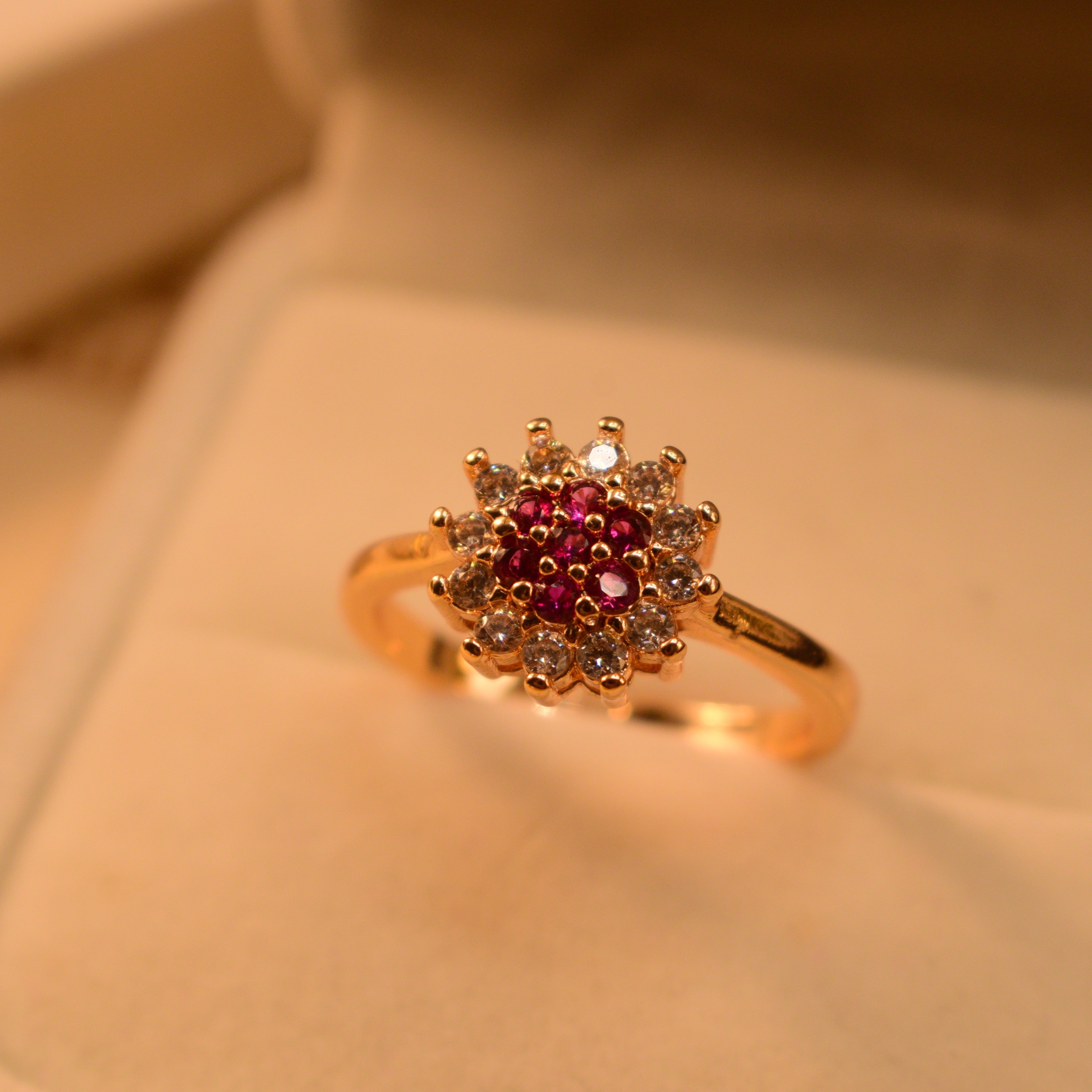 Stylish Design Real Stones Ring for Girls/Women