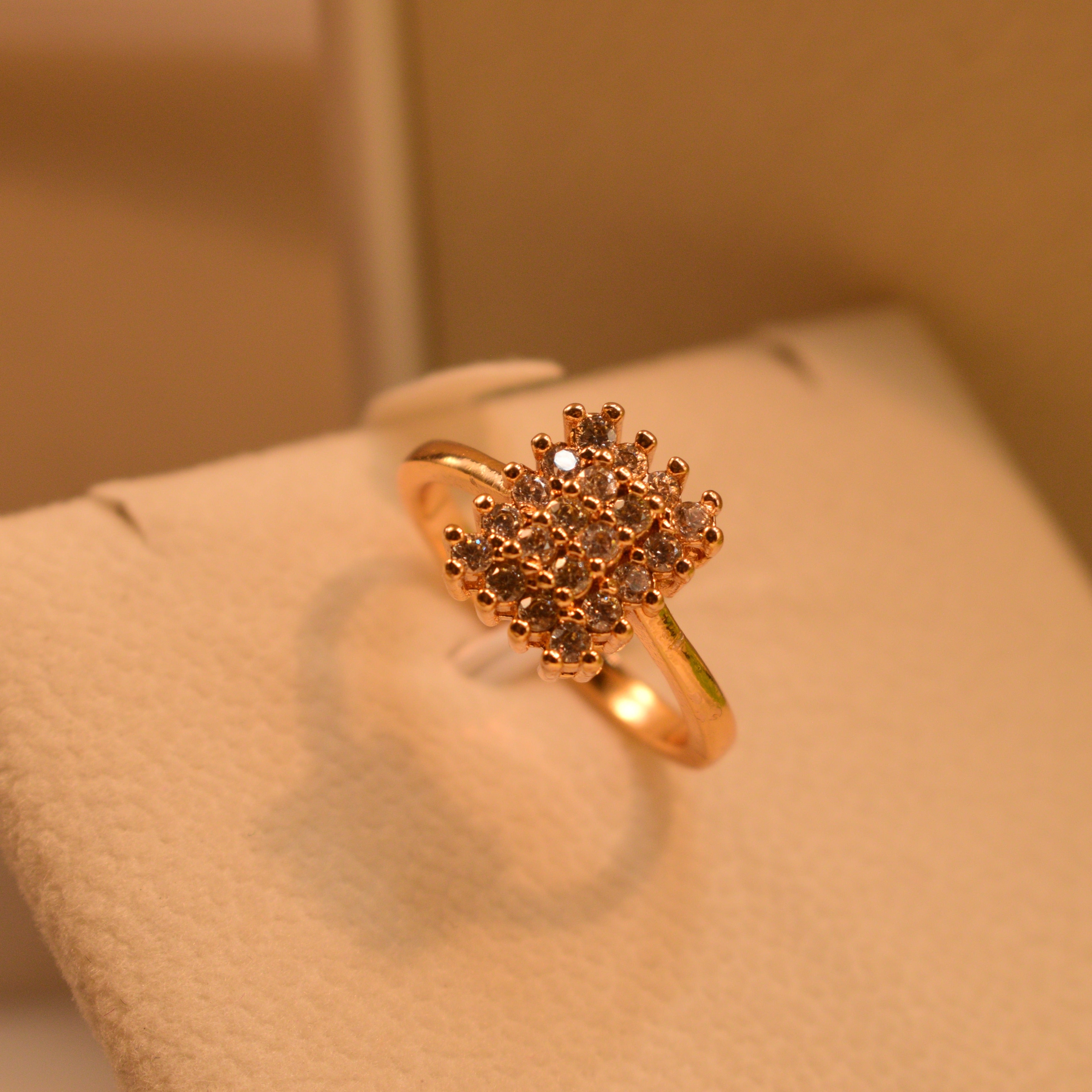 Fancy Design Real Stones Ring for Girls/Women