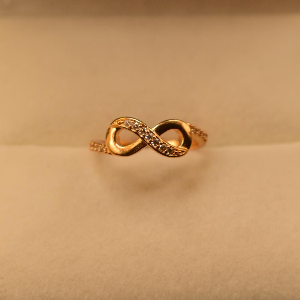 Elegant Design Gold Plated Crystal Stones Ring for Girls/Women