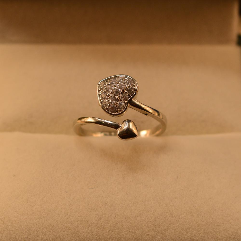 Luminous Fancy Crystal Stones Silver Ring for Girls/Women