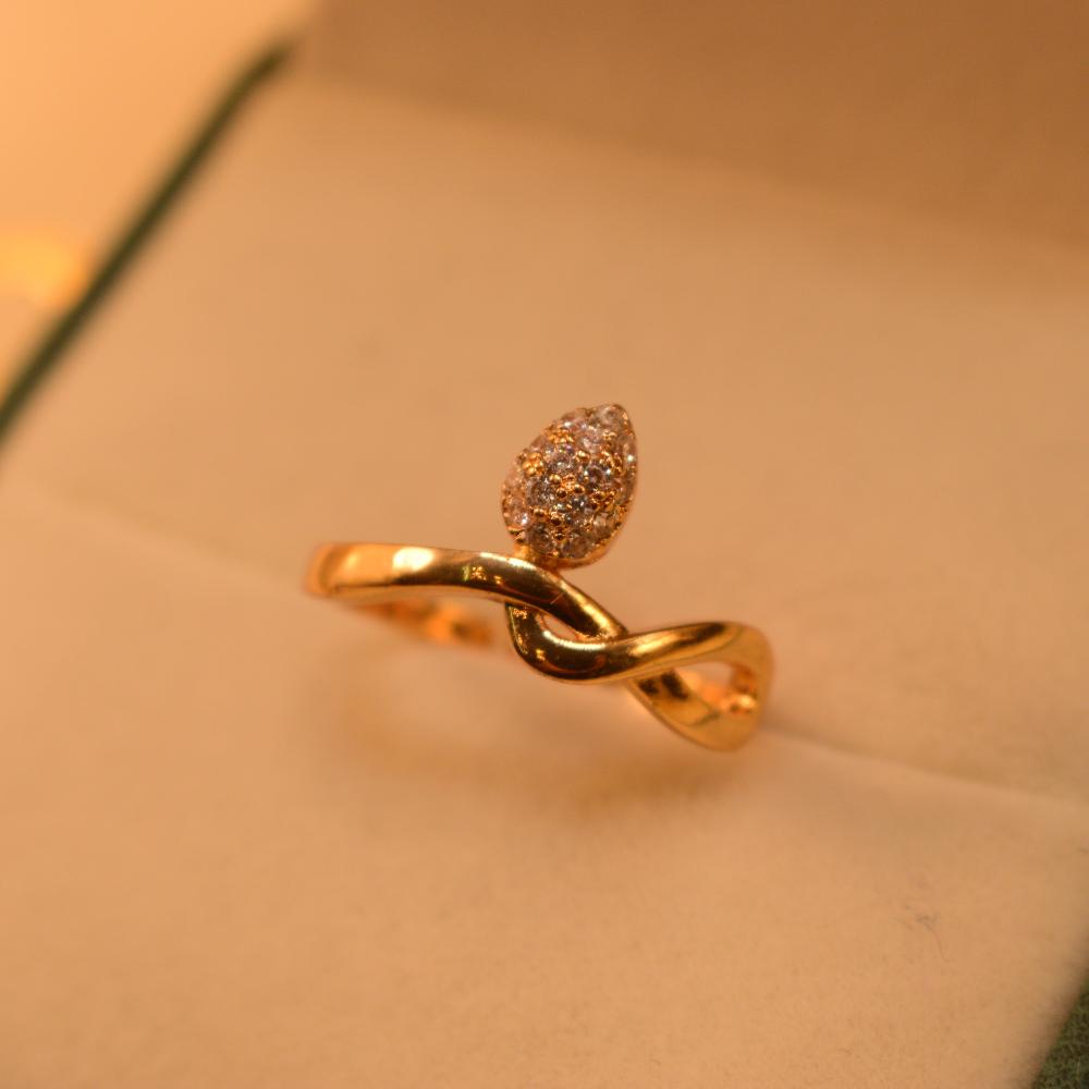 Luxury Fancy Design 24K Gold Plated Ring for Girls/Women