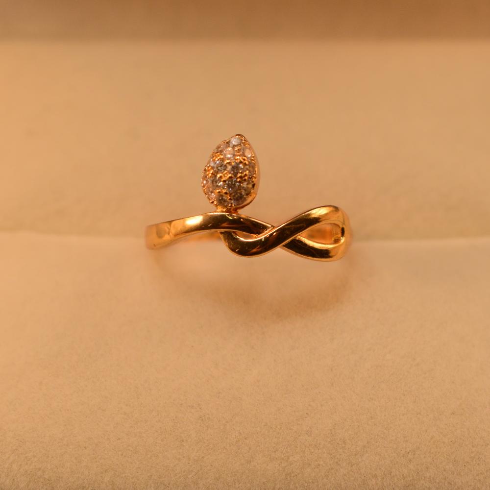 Luxury Fancy Design 24K Gold Plated Ring for Girls/Women