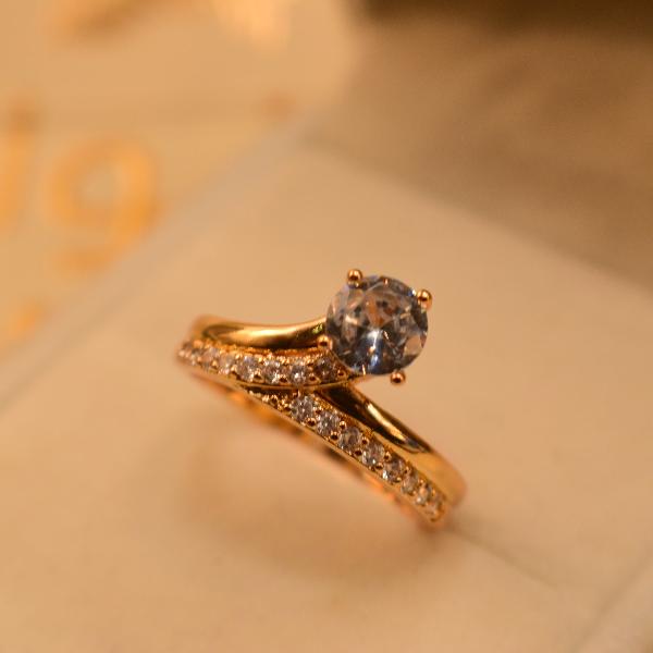 Fancy Unique Design Real Stones Ring For Girls/Women