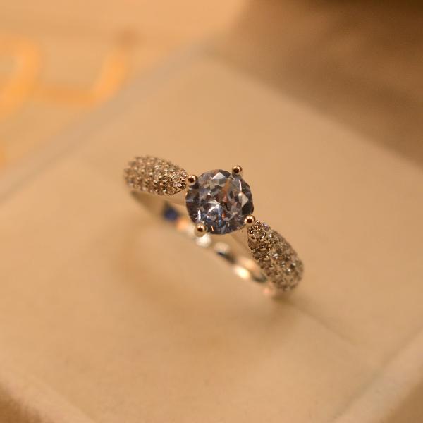 Beautiful Fancy Design Real Stones Silver Ring For Girls/Women