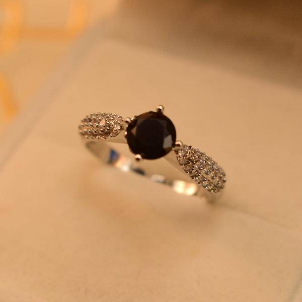 Beautiful Fancy Design Real Stones Silver Ring For Girls/Women