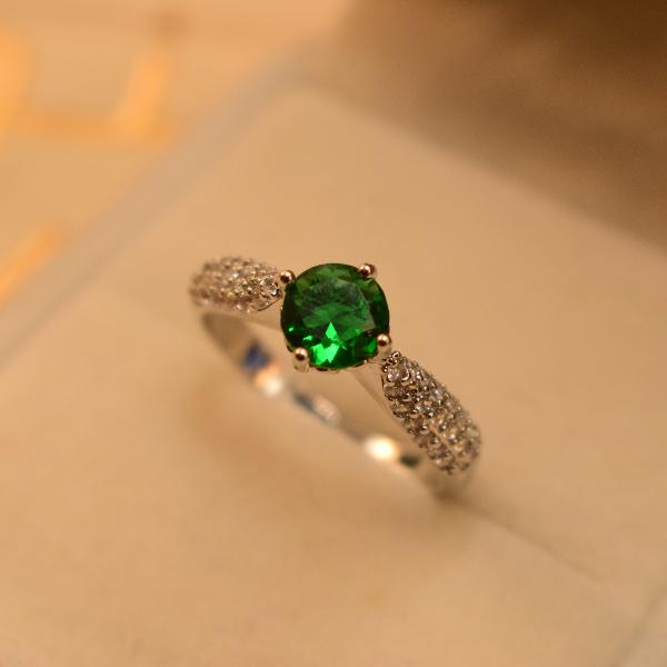 Beautiful Fancy Design Real Stones Silver Ring For Girls/Women