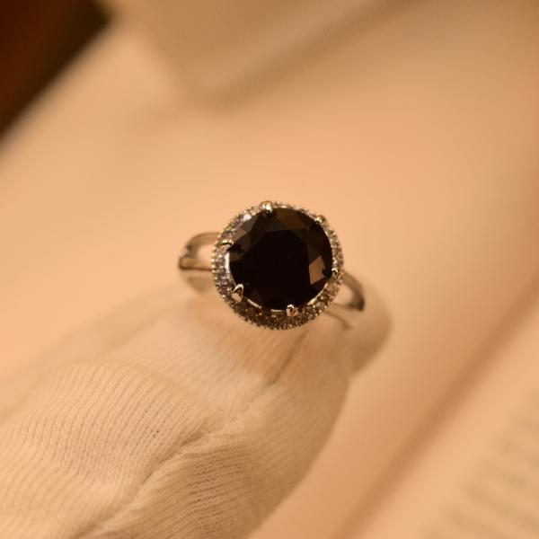 Beautiful Unique Real Stone Silver Ring For Girls/Women